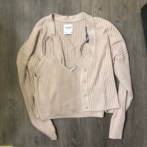 NWT abercrombie cami and cardigan set